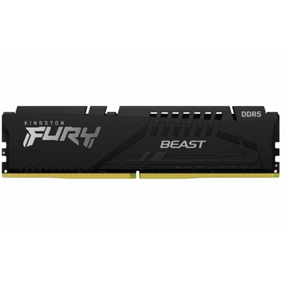 Kingston FURY Beast (KF560C36BBE-8) 8GB System Memory, 6000MT/s, DDR5, CL36, DIMM, Black Kingston FURY Beast (KF560C36BBE-8) 8GB System Memory, 6000MT/s, DDR5, CL36, DIMM, Black